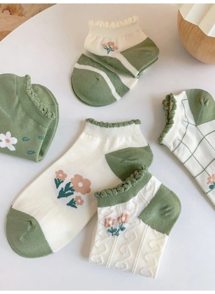 Trendora Women's Cotton Blend Ankle Socks, 6 Pairs, Mixed Colours, Plain Weave, Regular Size, Casual Comfort, Modern Style - Image 4